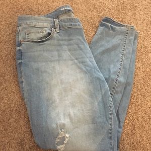 MidRise Distressed Skinny Jeans
